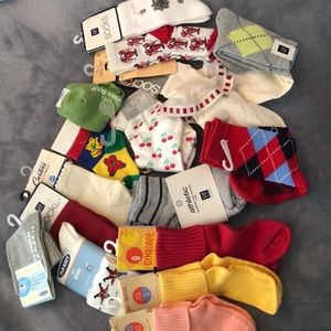 New Kids Socks - You pick 3 - sizes newborn to shoe size 8